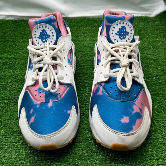 Nike Air Huarache Run Print White Blue Nebula Women's Size 11.5 AQ0051-100 - Picture 3 of 8